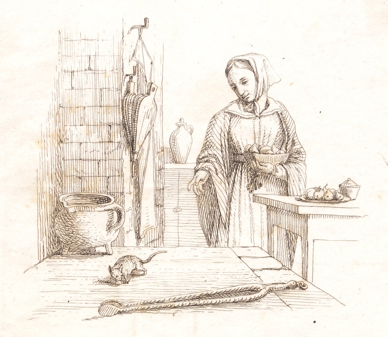 Illustratie voor "Halvhundrede Fabler for Børn" van Hey door Martinus Rørbye