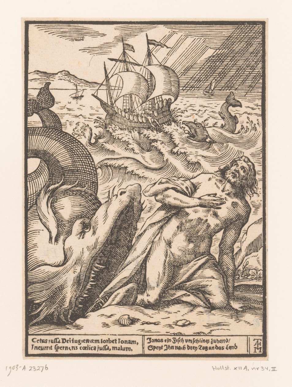 Jonas op de kust geworpen door Marx Anton Hannas