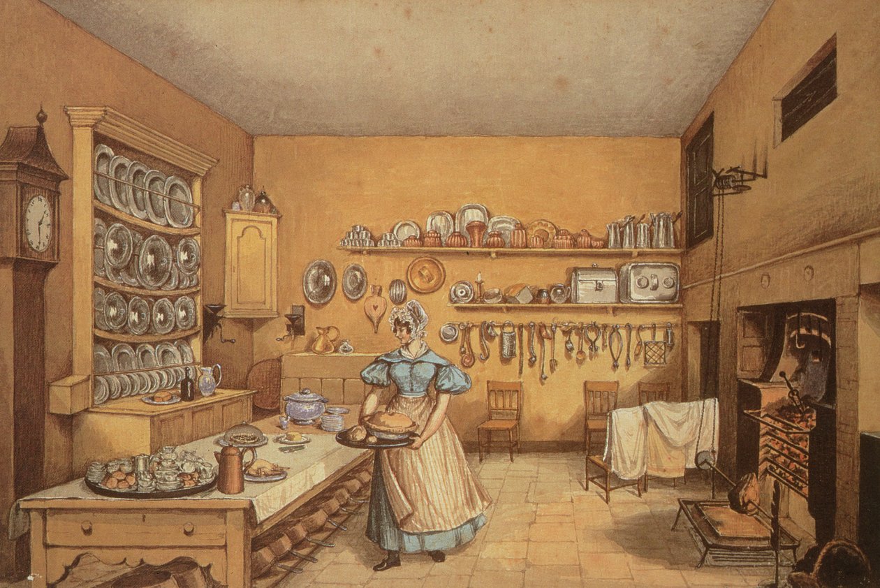 Keuken in Langton Hall door Mary Ellen Best