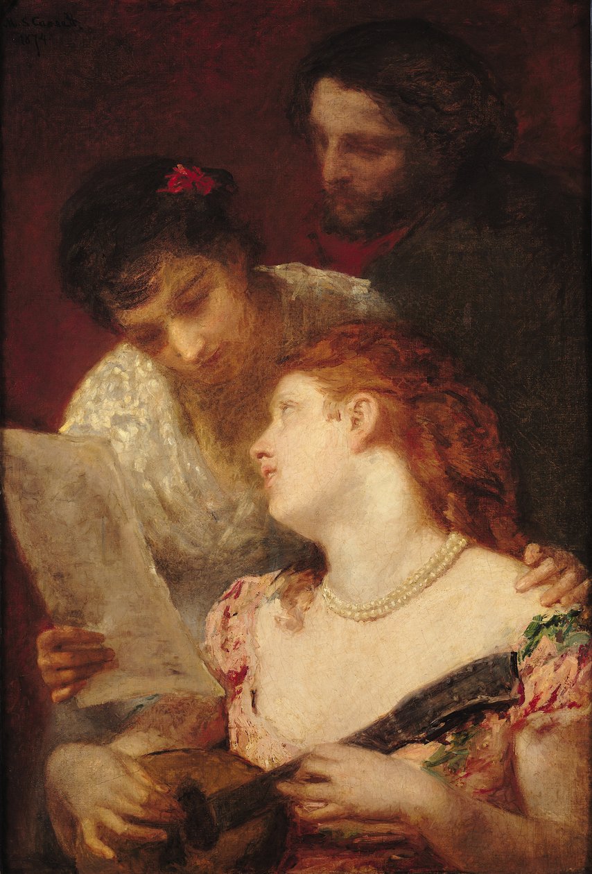 Muziekfeest, 1874 door Mary Cassatt
