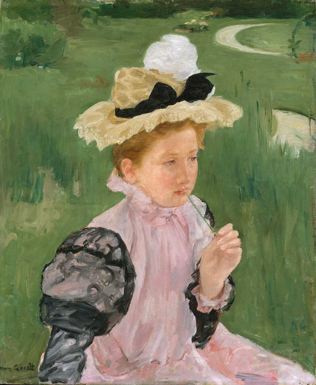 Portret van een jong meisje, ca. 1899 door Mary Cassatt