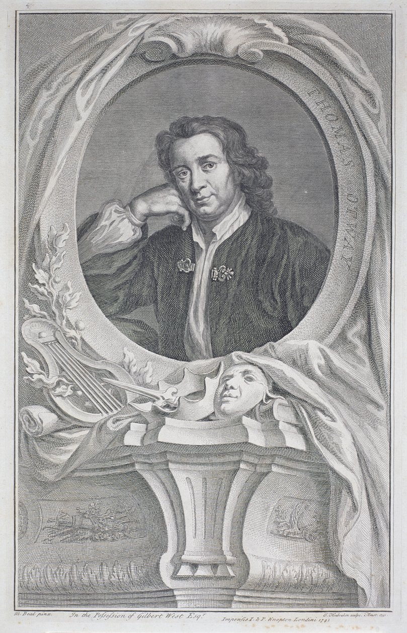 Portret van Thomas Otway (1652-85) gegraveerd door Jacobus Houbraken (1698-1780) door Mary (after) Beal