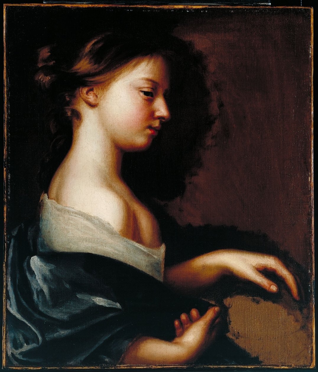 Portret van een jong meisje door Mary Beale