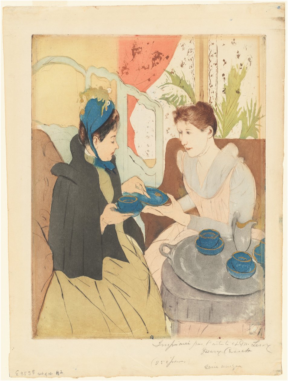 Afternoon Tea-feestje door Mary Cassatt