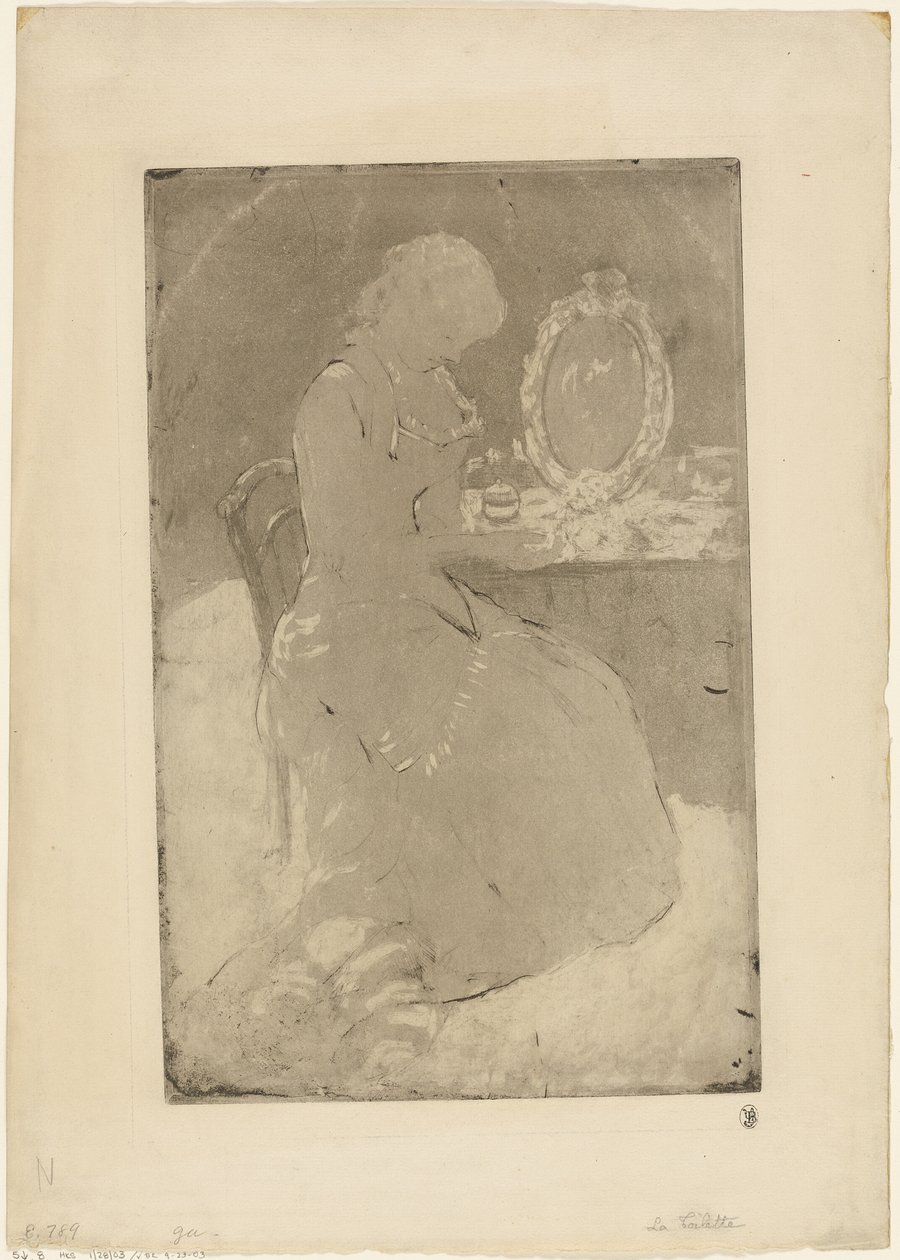 Aan de Kaptafel door Mary Cassatt