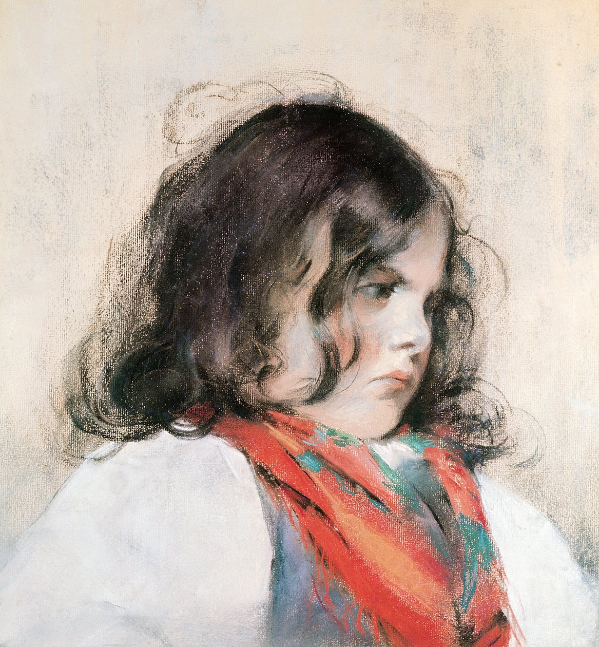 Hoofd van een Kind door Mary Cassatt