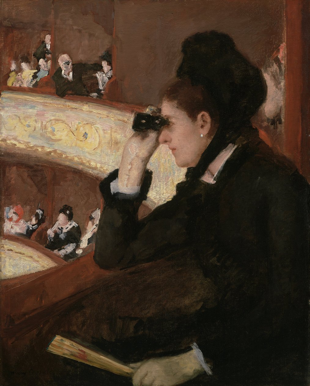 In de Loge door Mary Cassatt
