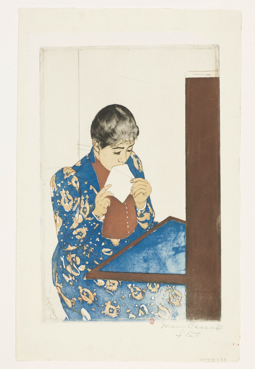 De brief door Mary Cassatt