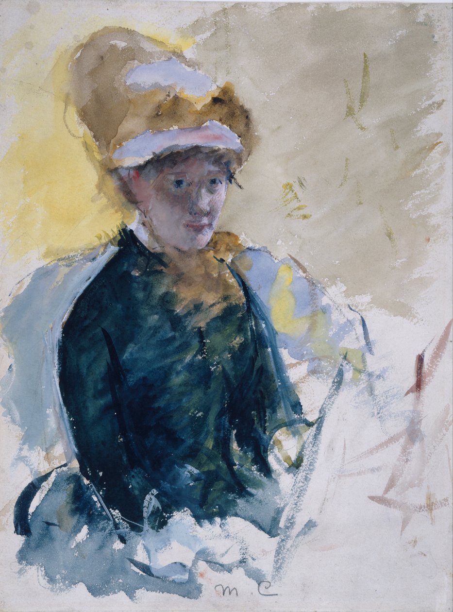 Zelfportret van Mary Cassatt door Mary Cassatt