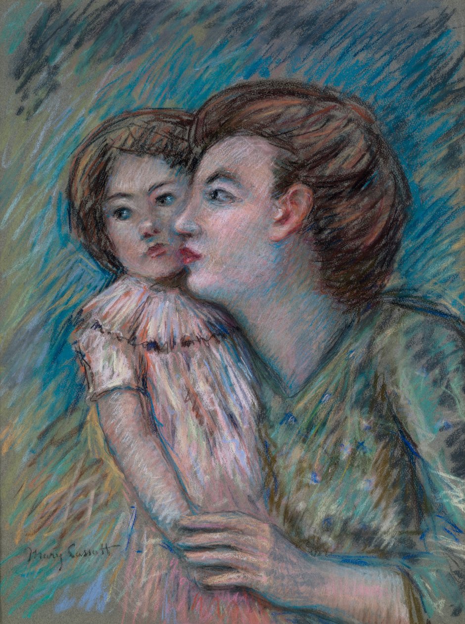 Moeder en kind door Mary Cassatt
