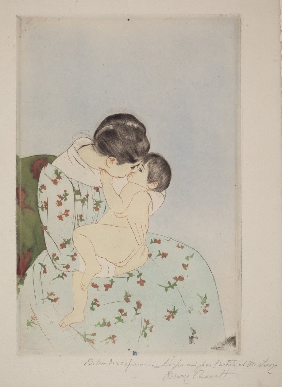 Moeders kus door Mary Cassatt