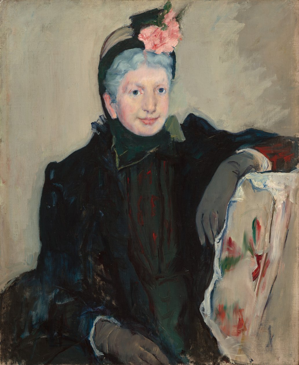 Portret van een dame door Mary Cassatt