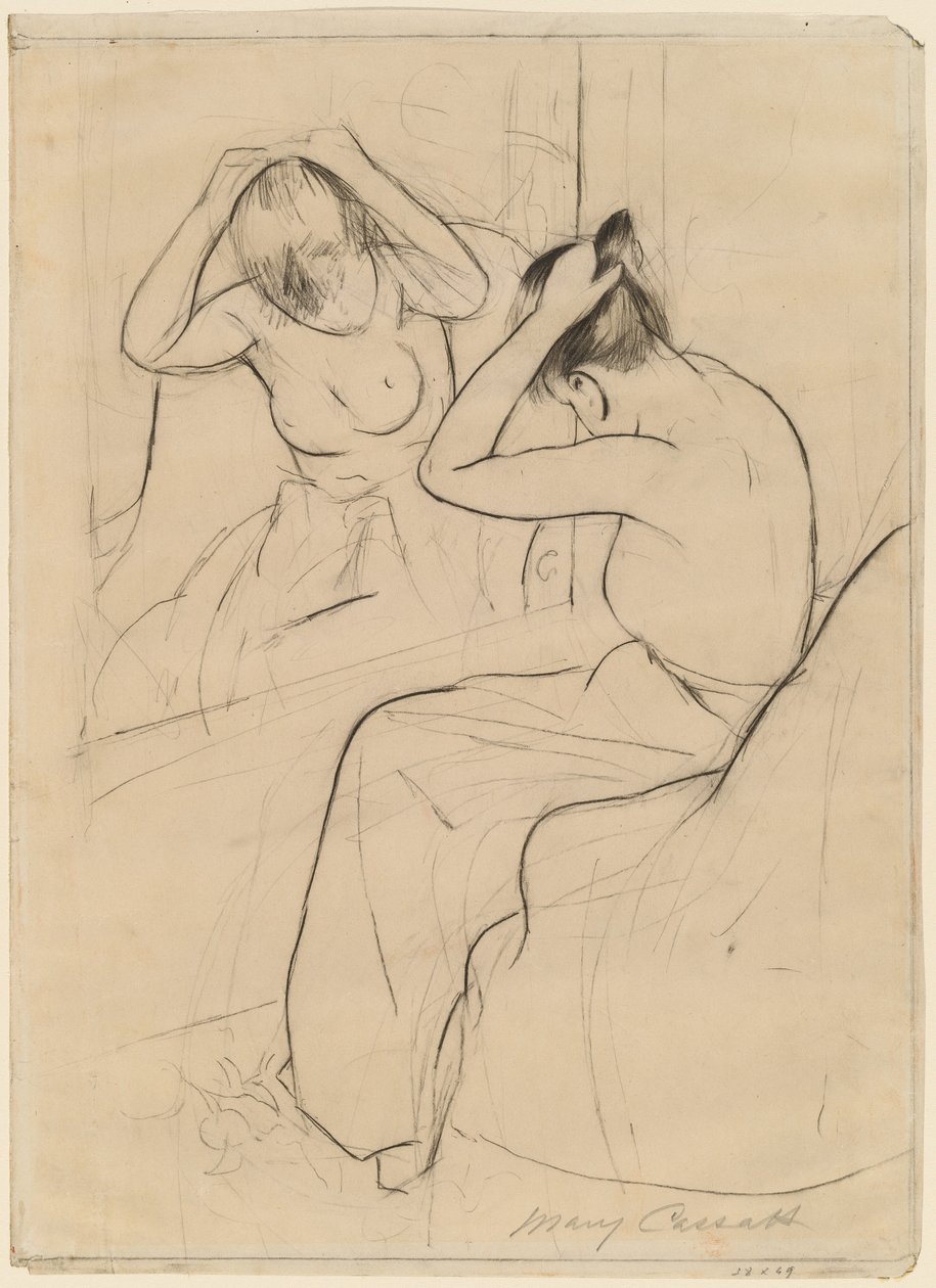 Het Kapsel door Mary Cassatt