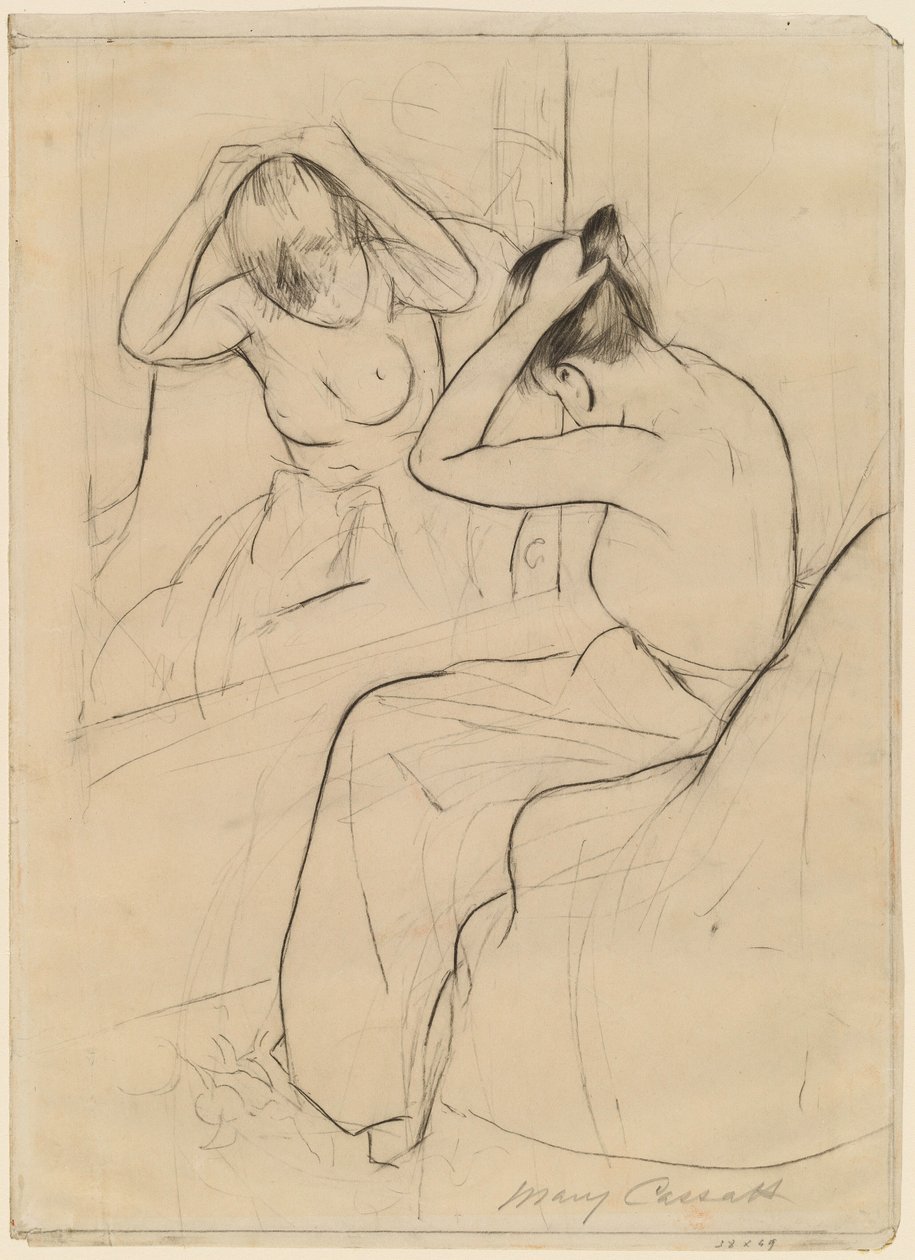 Het kapsel door Mary Cassatt