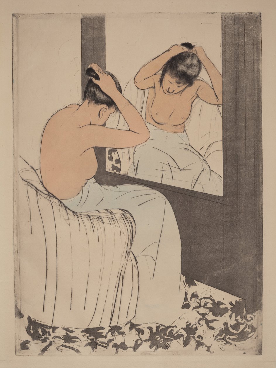 Het kapsel door Mary Cassatt