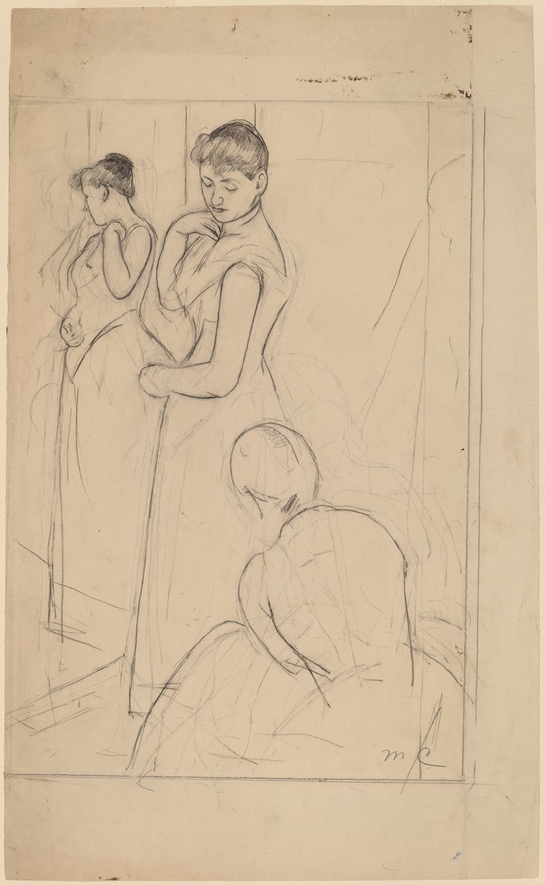 De pasvorm [recto] door Mary Cassatt