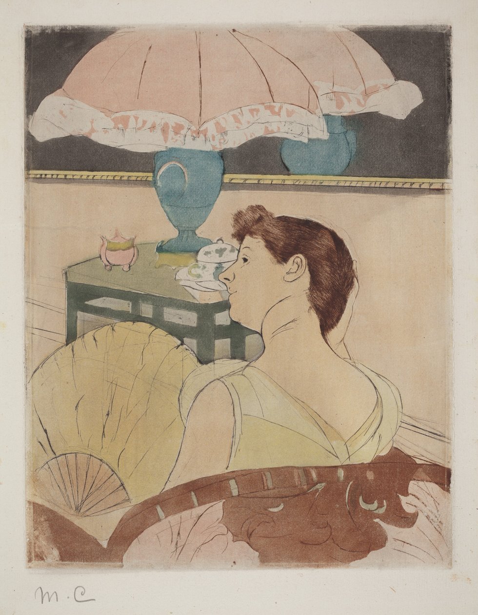 De lamp door Mary Cassatt