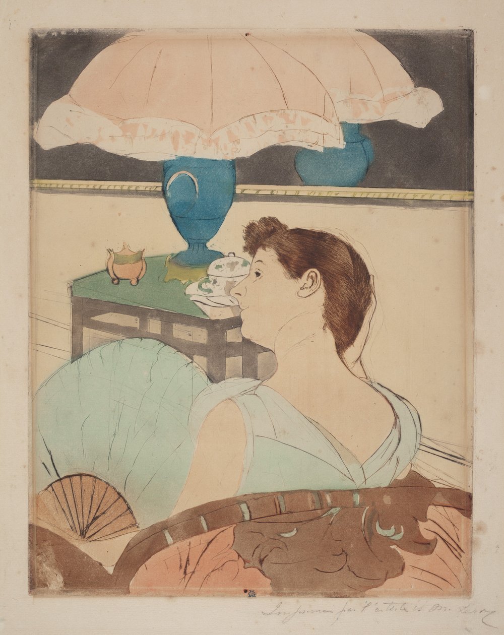 De lamp door Mary Cassatt