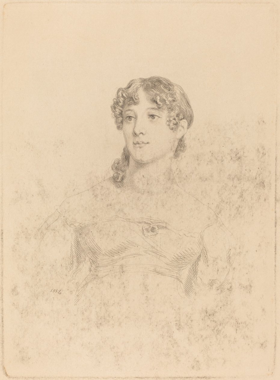 Lady Maria Hooker Toen Miss Turner op Zeventienjarige Leeftijd, 1814 door Mary Dawson Turner