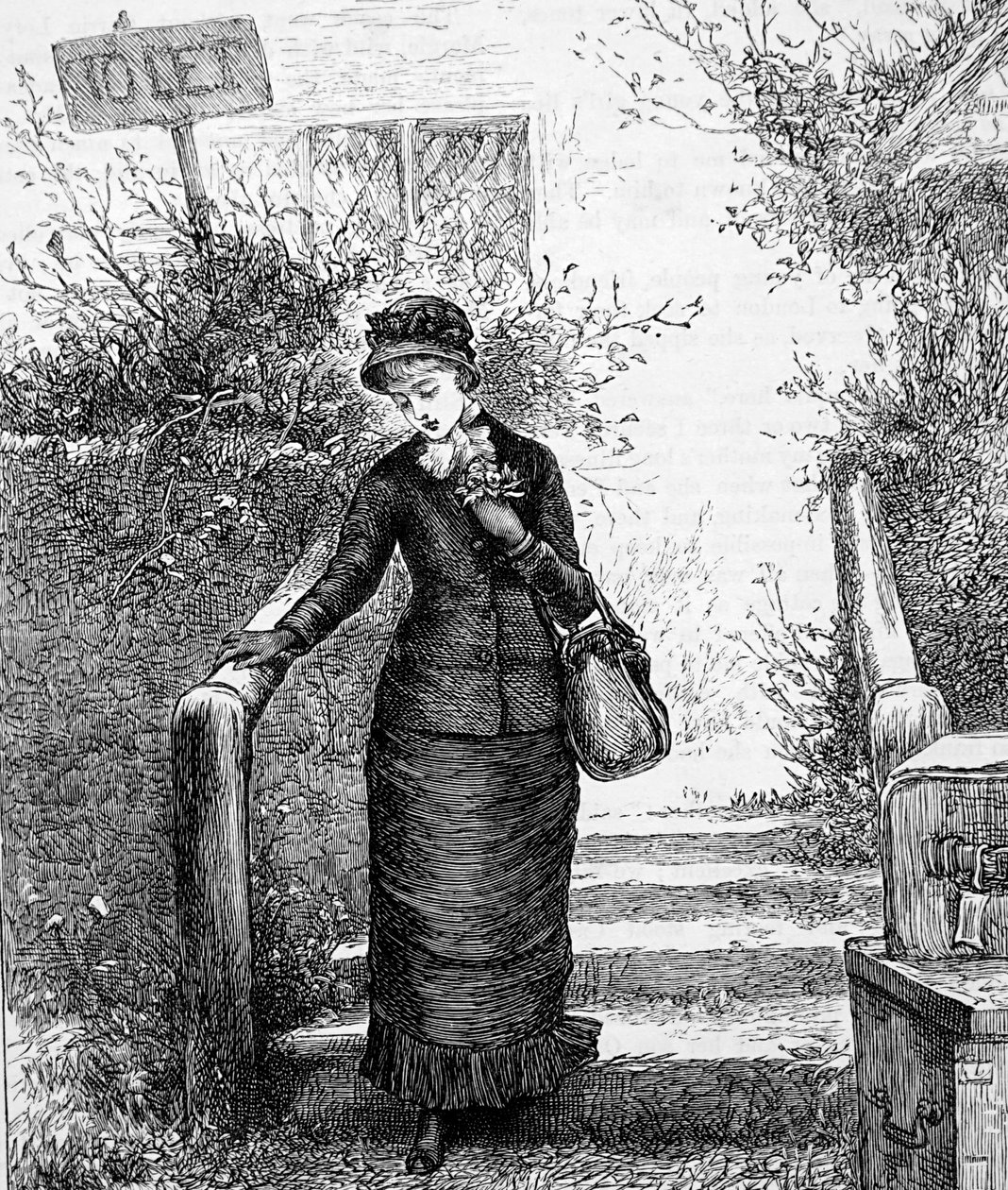Een vrouw die naar een huis kijkt om te huren door Mary Ellen Edwards