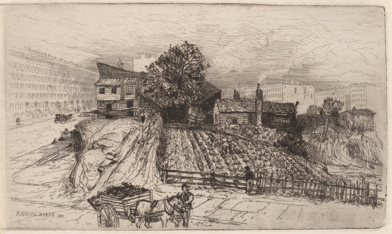 Een stadsboerderij—New York door Mary Nimmo Moran