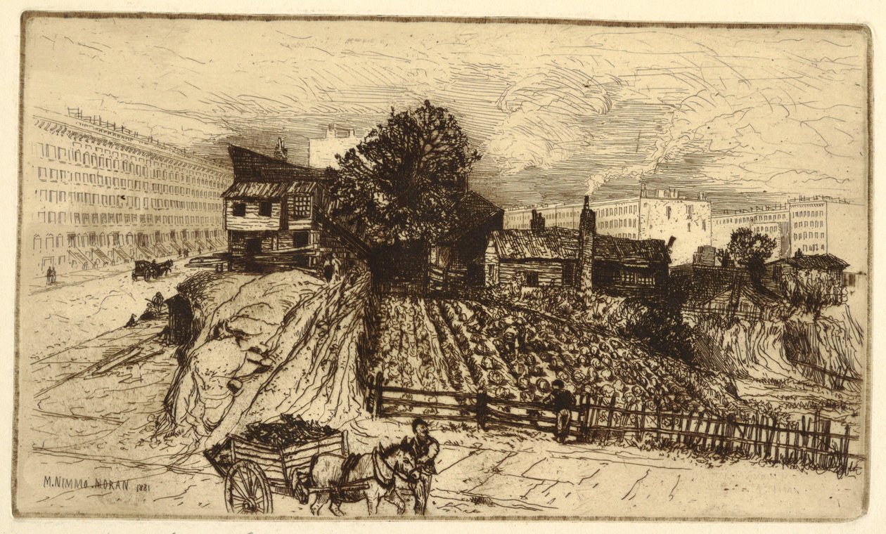 Een Stadsboerderij, New York door Mary Nimmo Moran