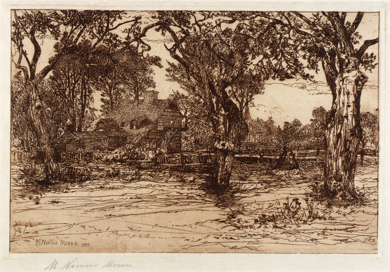 Het huis van mijn buurman - Easthampton door Mary Nimmo Moran