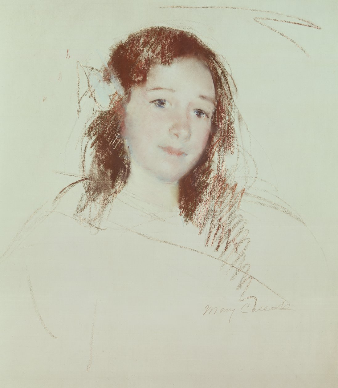 Hoofd van Adele door Mary Cassatt