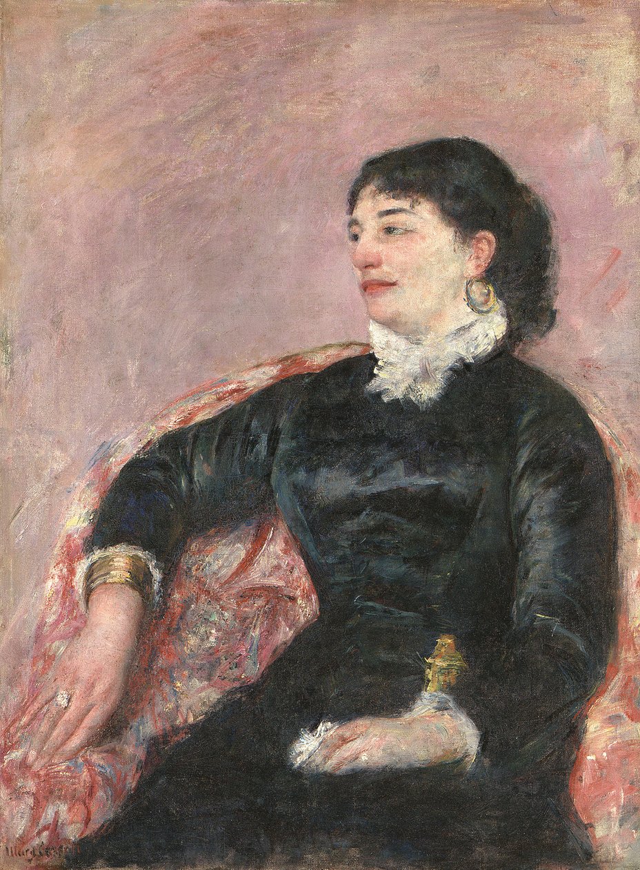Portret van een Italiaanse Dame door Mary Stevenson Cassatt