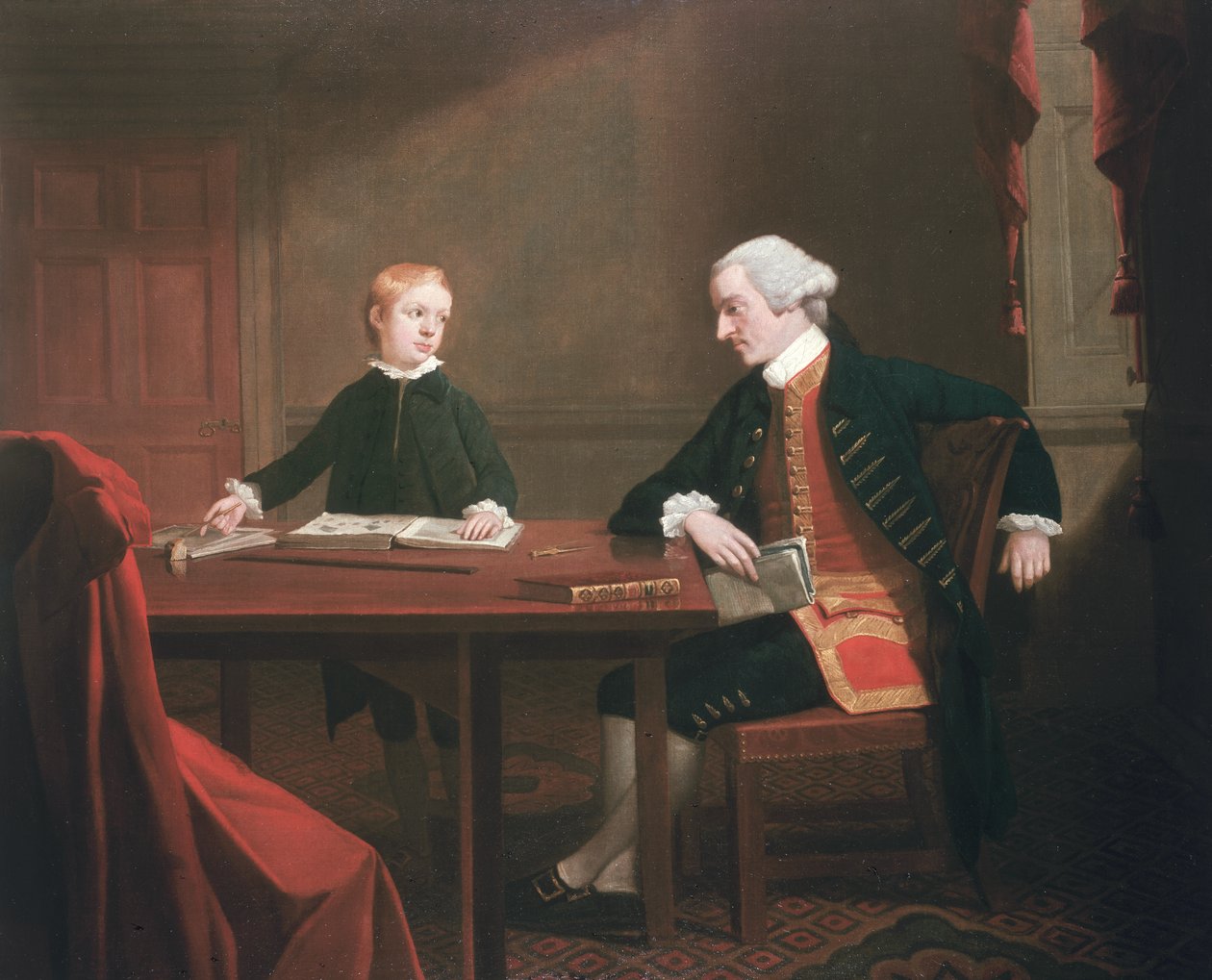 Samuel Smith en zijn zoon William, c.1770 door Mason Chamberlin