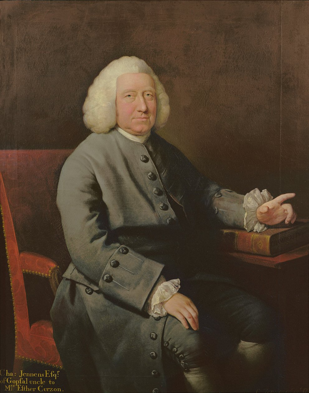 Portret van Charles Jennens (1700-73), beschermheer en vriend van Handel door Mason Chamberlin
