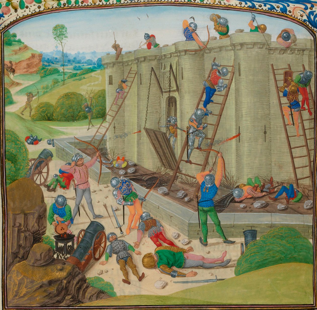 De oudste bekende voorstellingen van het kasteel tonen het beleg van Brest door de hertog van Lancaster in 1386 door Master of Anthony of Burgundy