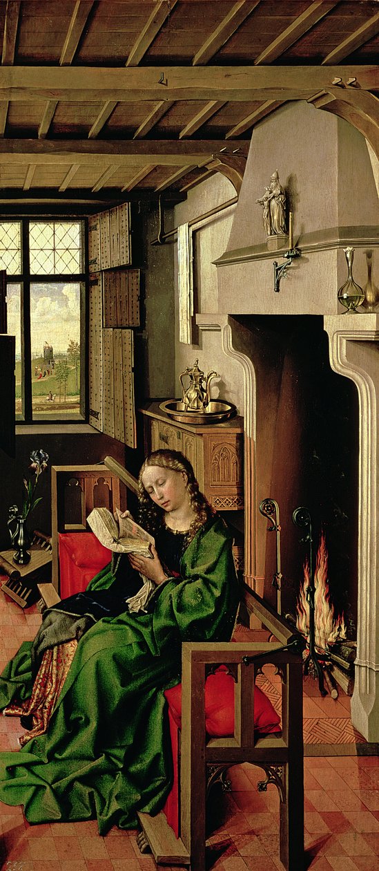 St. Barbara van de rechtervleugel van het Werl-altaarstuk, 1438 door Master of Flémalle