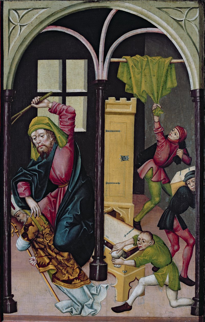 Het altaarstuk van St. Nicolaas door Master of Janosret