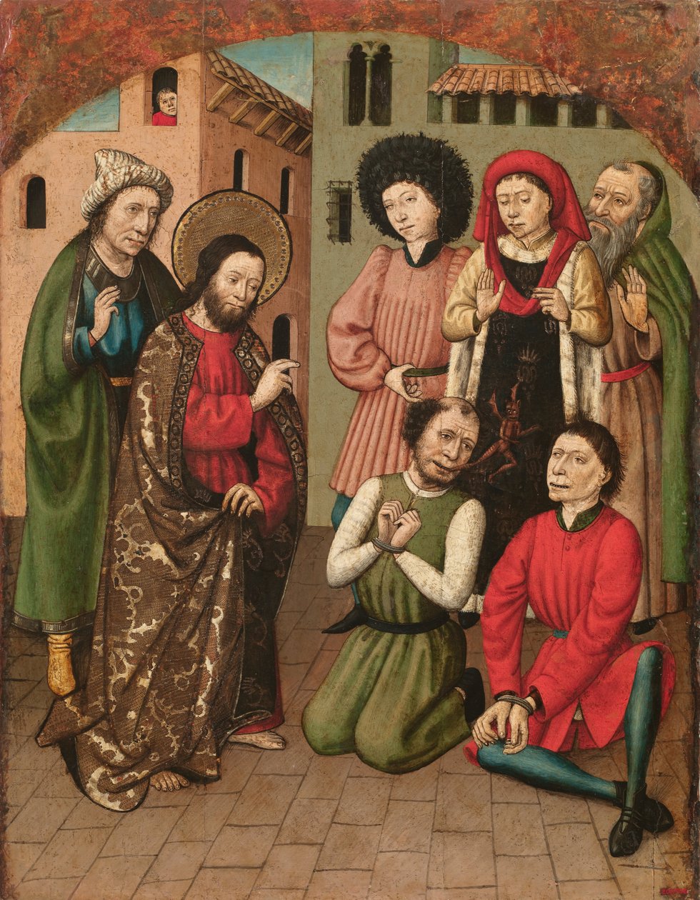 Sint Bartholomeüs Bevrijdt van Demonen door Master of Saint Bartholomew