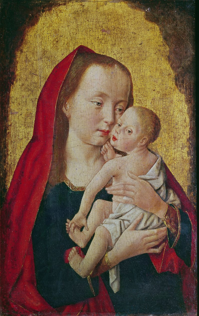 Maagd en Kind, ca. 1500 door Master of St. Giles