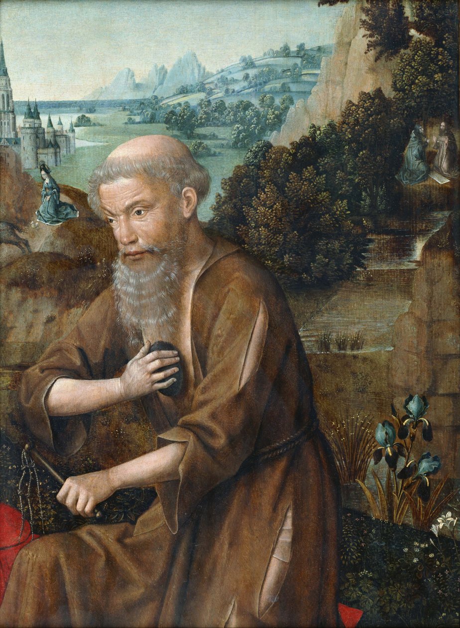 Sint Hiëronymus door Master of The Legend of St. Lucy