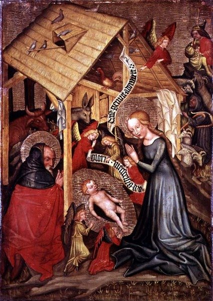 De Geboorte van Christus door Master of the Hohenfurt Calvary