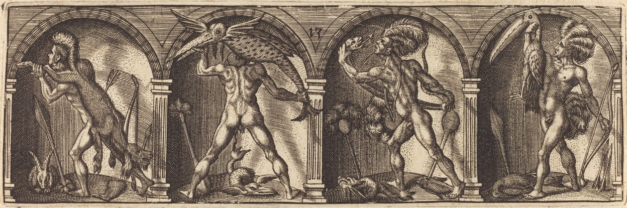 De verschillende portretten en figuren XIII door Master AD