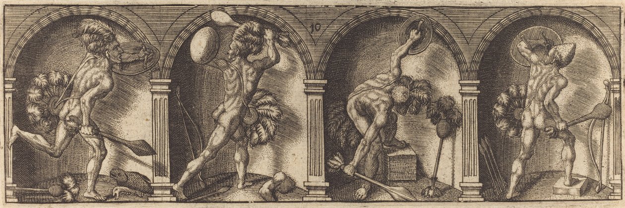 De diverse portretten en figuren X door Master AD