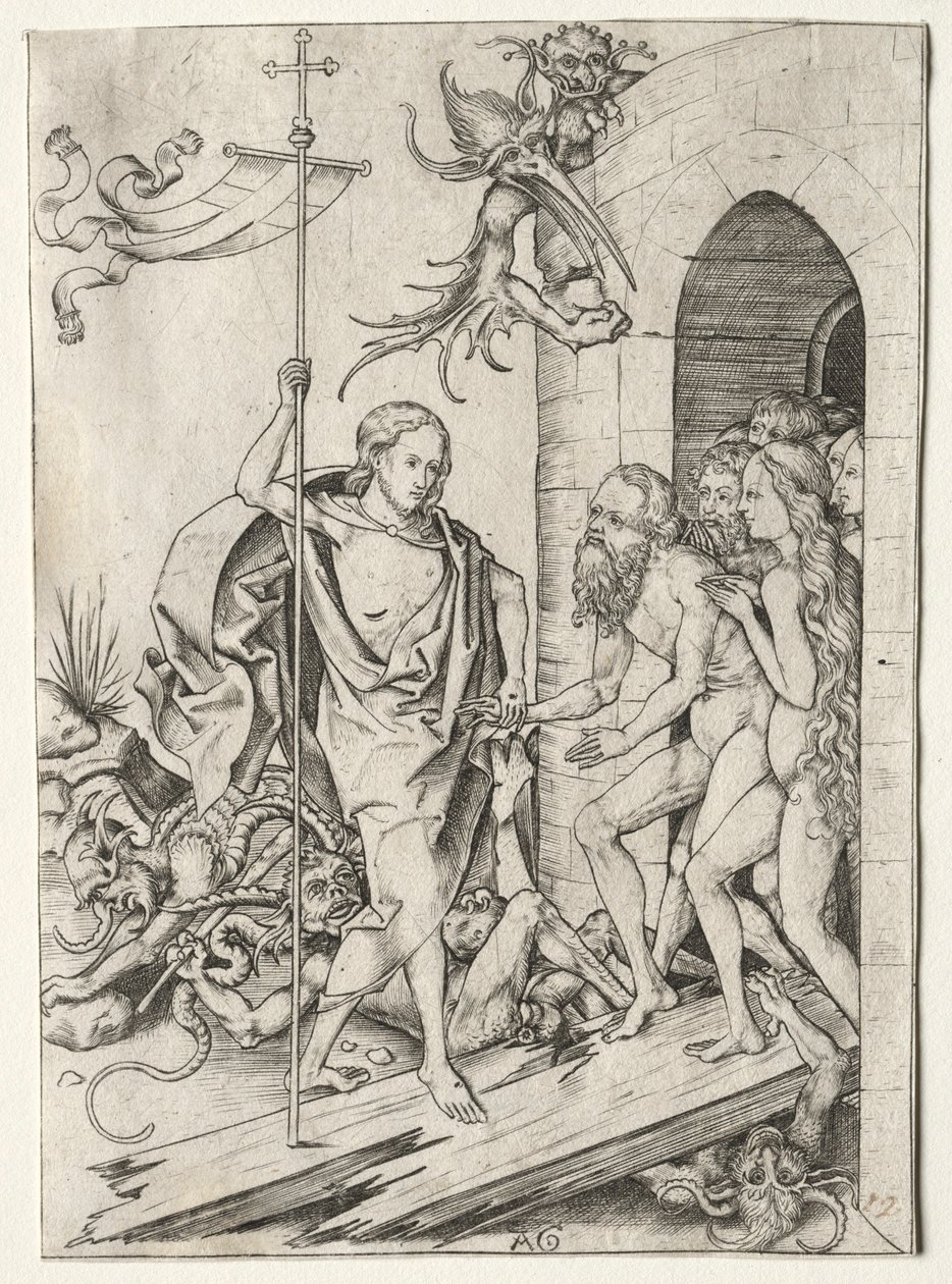 Passie van Jezus Christus: De afdaling in de hel, 1400s door Master AG