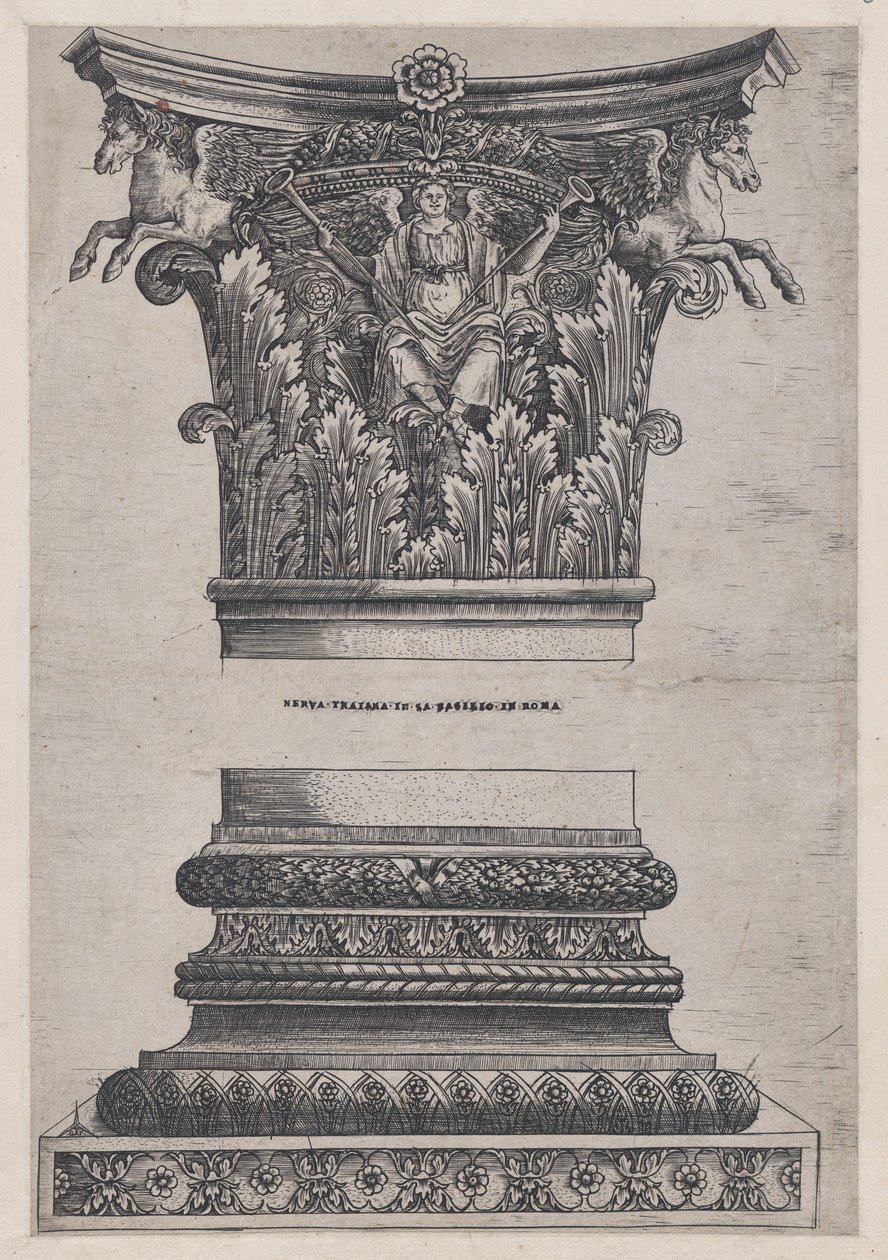Speculum Romanae Magnificentiae: Pegasus kapiteel van de Tempel van Mars Ultor door Master GA