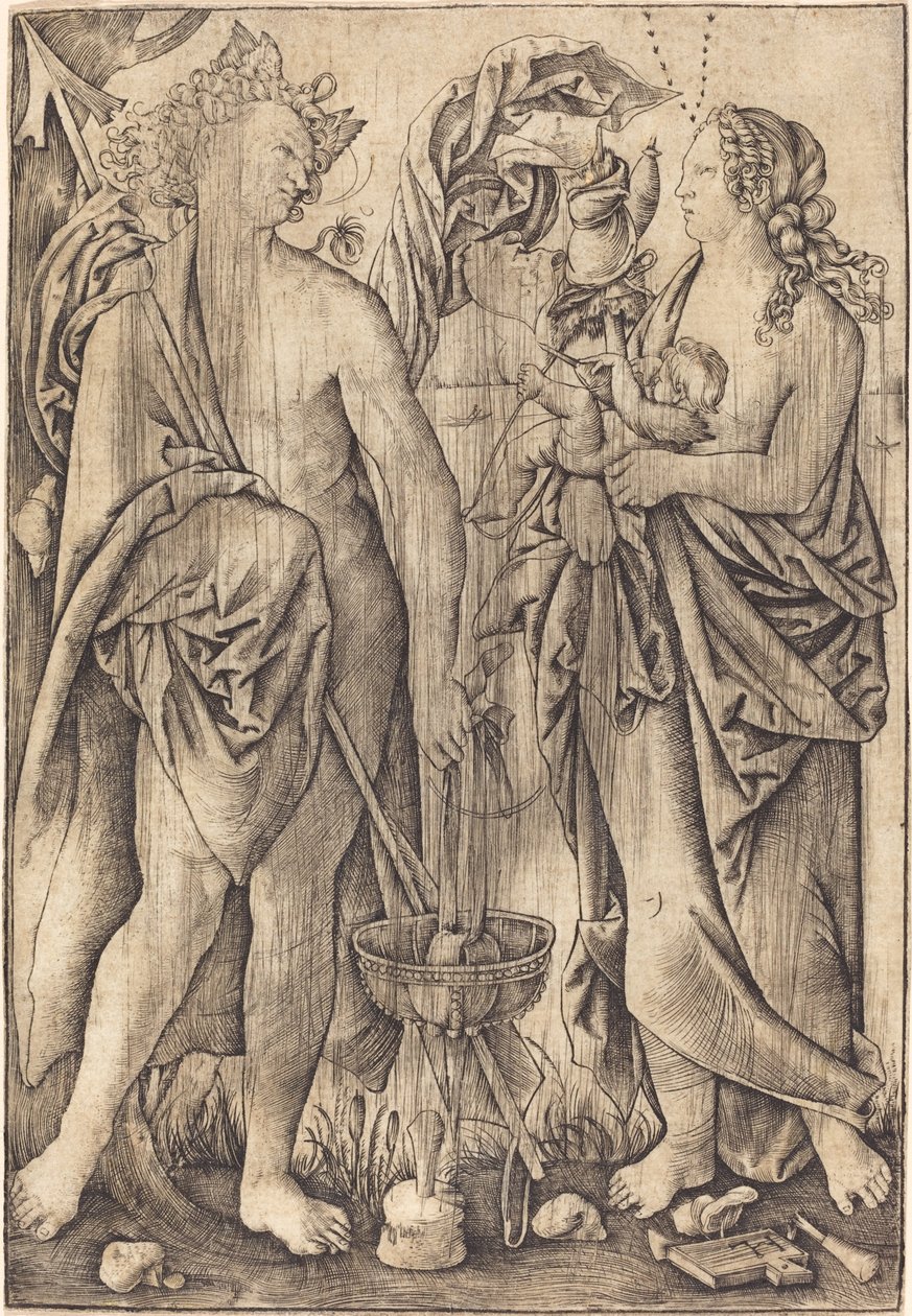 Mars en Venus (Mercurius en Venus?) door Master H.L.