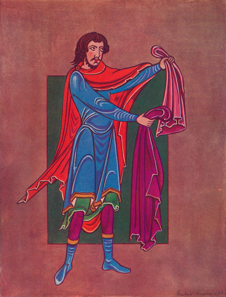 Elkanah uit de St. Eadmundsbury Bijbel, c. 1135 1927 door Master Hugo