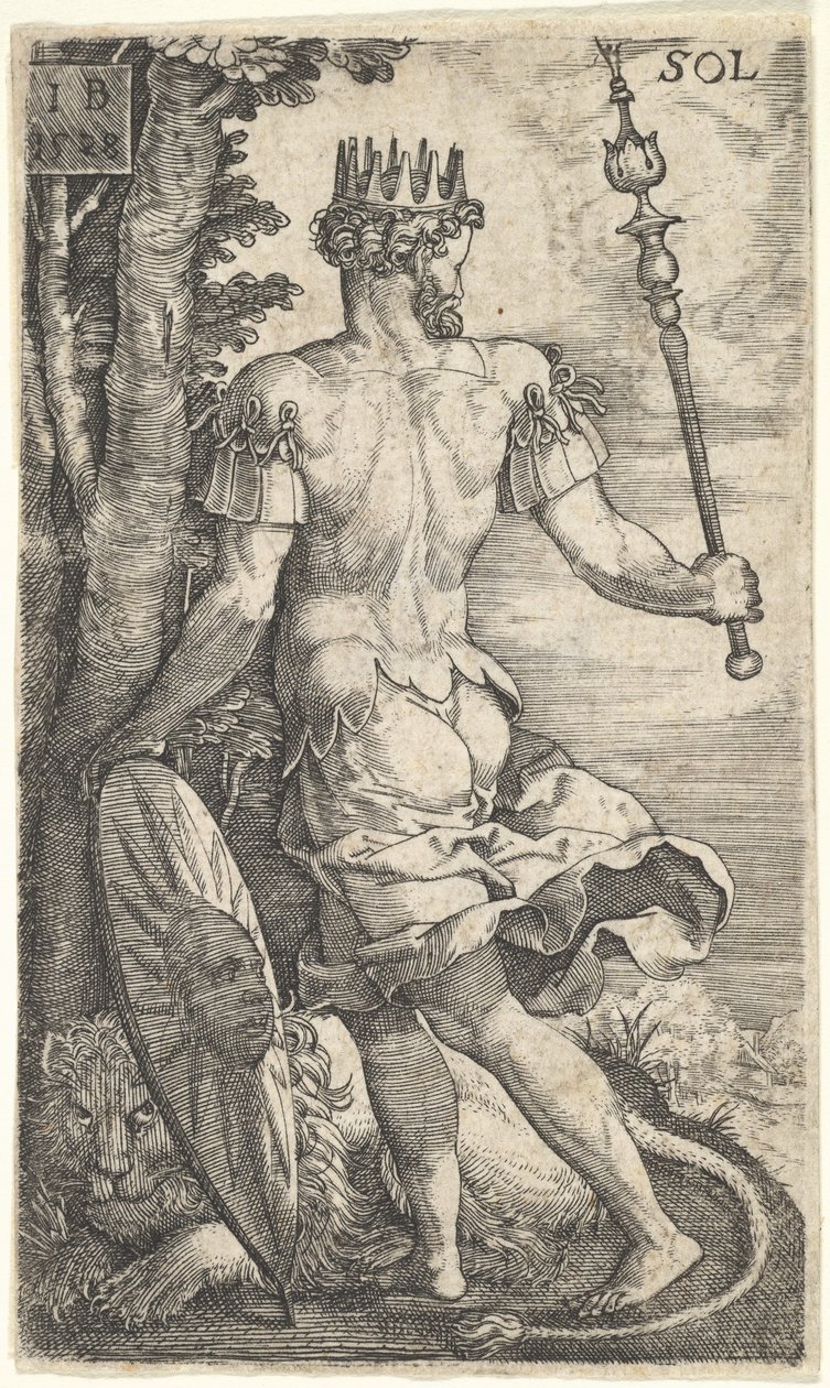 Zon uit De Goden die Heersen over de Planeten, 1528 door Master I.B.