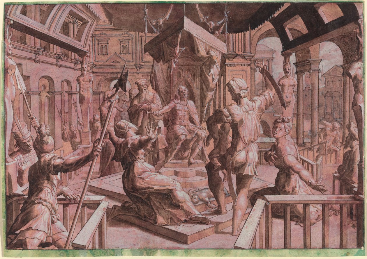 Het Oordeel van Salomo door Master Of The Liechtenstein Adoration