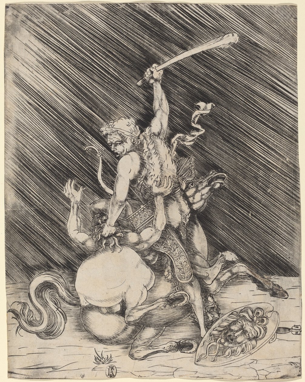 Hercules en Cacus door Master of 1515