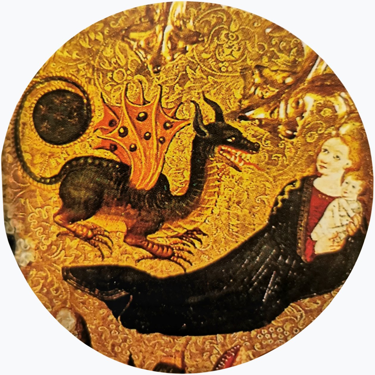 De droom van Johannes de Evangelist op Patmos door Master of Aiguatèbia