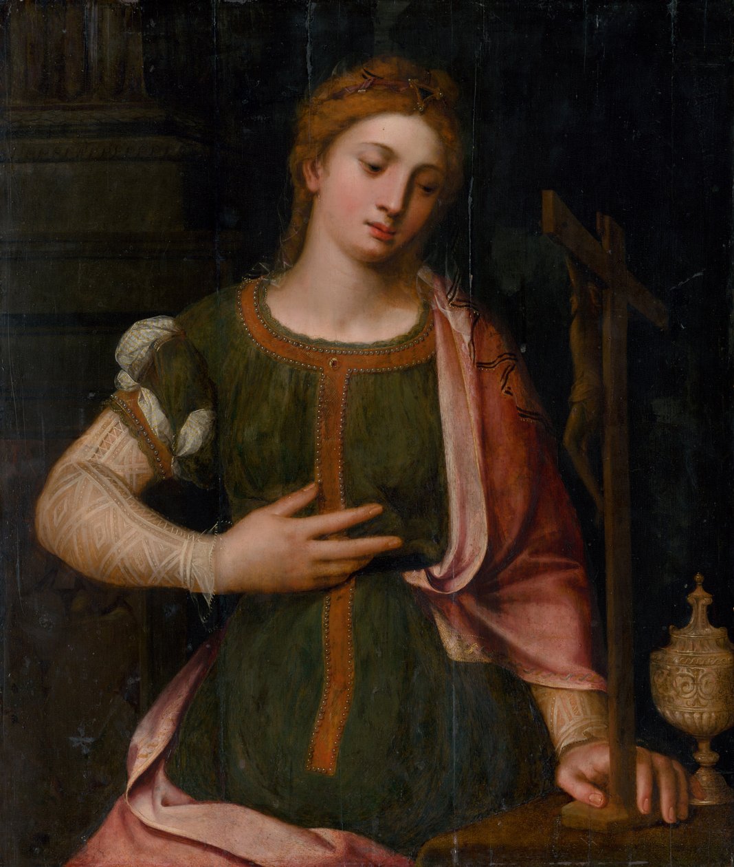 De berouwvolle Maria Magdalena door Master of Antwerp