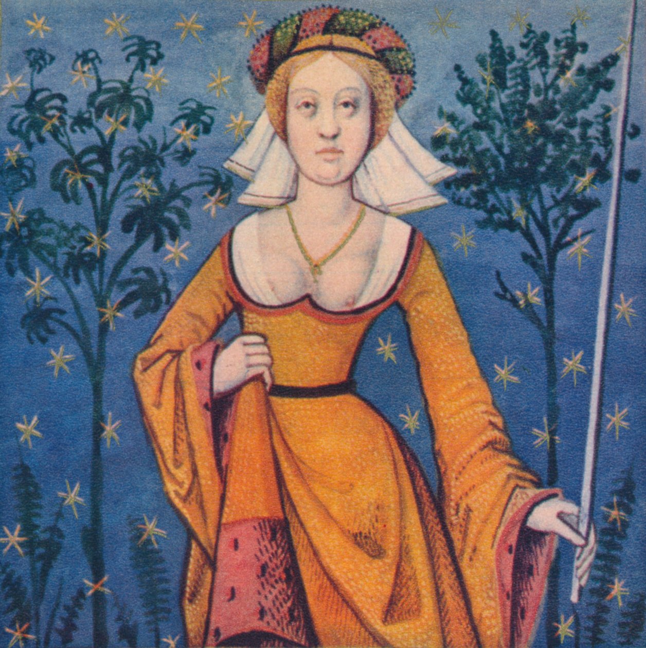 Flore - Godin van de bloemen, 1403, 1939 door Master of Berry